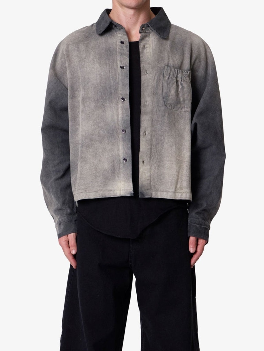 MNML Spray Denim Longsleeve Shirt size Medium